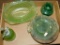 BOX LOT OF GLASS ITEMS AND ASHTRAY
