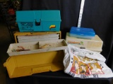 LOT OF TACKLE BOXES WITH CONTENTS, XL T-SHIRT NASCAR 3 LEGENDS