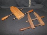 SET OF VINTAGE WOODEN CLAMPS