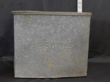 BOX WITH LID, PROPERTY OF ABBOTTS