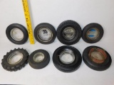 LOT OF EIGHT TIRE ASHTRAYS