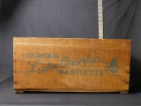 LAKE COUNTY MOUNTAIN BARTLETTS, WOODEN CRATE