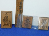 LOT OF THREE WOODEN WaLL PLAQUES