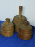 LOT OF THREE BUTTER MOLDS