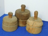 LOT OF THREE BUTTER MOLDS