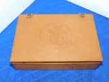 CARRY BOX WITH CASINO CHIPS, CARDS AND DICE