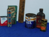 LOT OF SIX OLD MISC. CONTAINERS