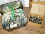 LOT OF CHROME LUG NUTS AND MISC. ITEMS