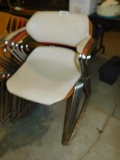 FIVE STACKABLE CHAIRS