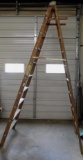 WOODEN STEP LADDER, 10 FT