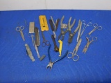 LOT MISC. TOOLS, SNAP RING PLIERS, ETC.