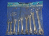 METRIC 9 PC COMBINATION WRENCH SET, 7MM - 19MM