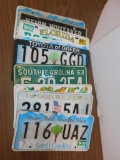 EIGHT LICENSE PLATES, S.C. OLDEST 1963