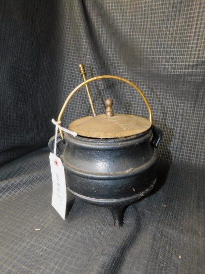 VINTAGE CAST IRON SMUDGE POT STARTER KETTLE