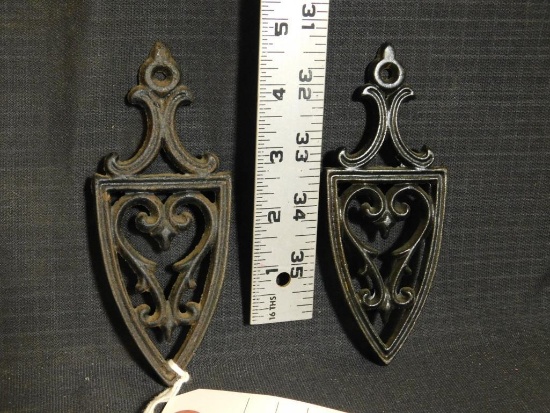 GRISWOLD CAST IRON TRIVETS (2), #1906 AND #1733