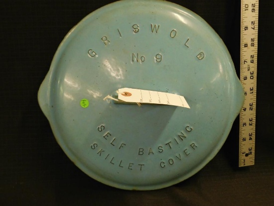 GRISWOLD LID NO. 9, SELF BASTING SKILLET LID