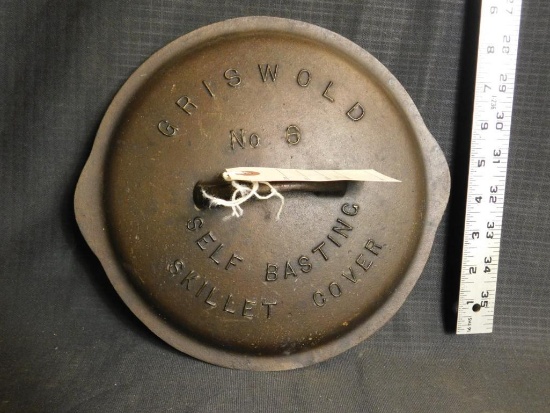 GRISWOLD CAST IRON SKILLET COVER, NO. 6, #466
