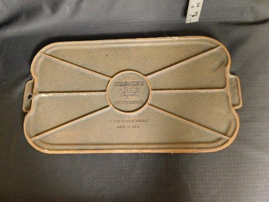 WAGNER'S CAST IRON GRIDDLE (7" DOUBLE GRIDDLE)