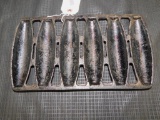 CAST IRON CORN PAN WITH MOLD, MARK ON BOTTOM