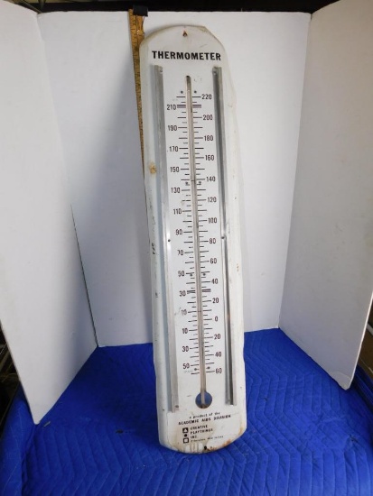 Academic Aids Division Advertising Tin Thermometer