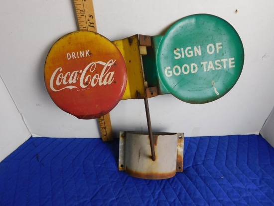 Vintage Coca-Cola Tin Spinner Advertising Sign