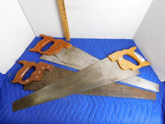 Lot of Three Carpentry Hand Saws