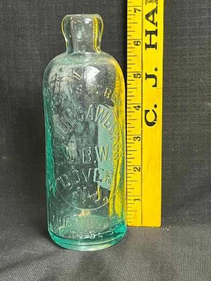 BOTTLE, BLOB TOP, THE W.H. CAWLEY CO., DOVER, N.J.