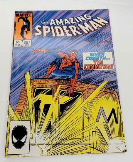 THE AMAZING SPIDER-MAN WHEN COMETH THE COMMUTER VOL 1, NO 267, AUGUST 1985, ISSN 0274-5232