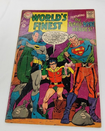 WORLD'S FINEST COMICS FEATURING "THE JEKYLL-HYDE HEROES!" NO 173, FEBRUARY 1968, CREASES IN COVER