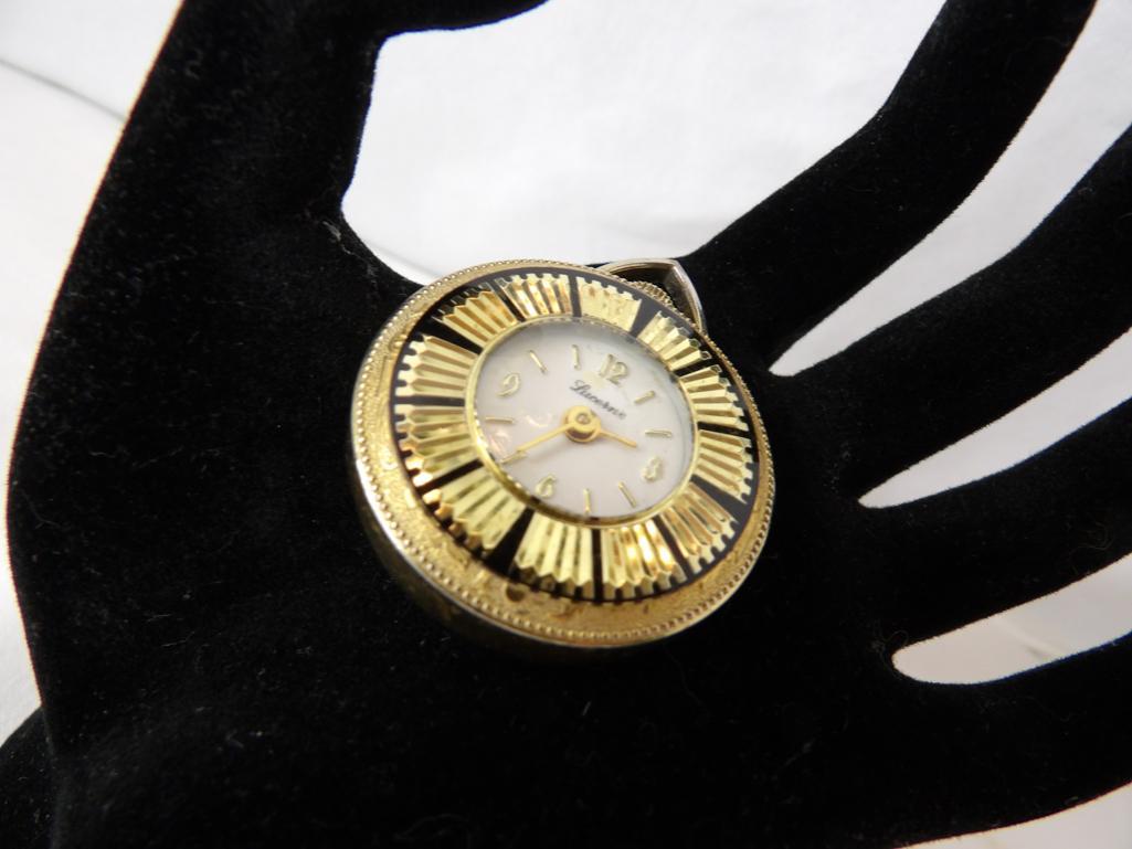 Vintage Gold Tone Lucerne Pendant Watch/pocket Watch Black Roman Numerals  Runs - Catawiki