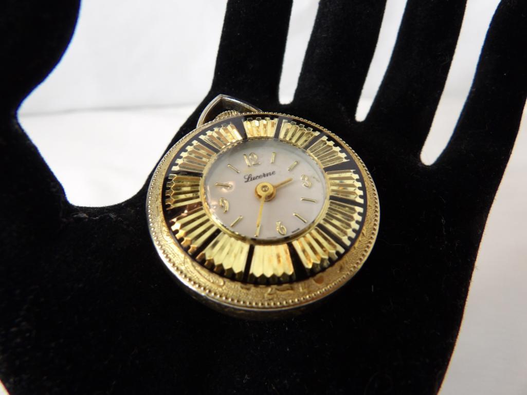 Vintage Lucerne Pendant Watch with Cameo | eBay
