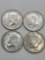 Half Dollar, 1966,1967,1968 D, 1969 D, AU, (4 Total)