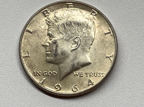Half Dollar, 1964, AU