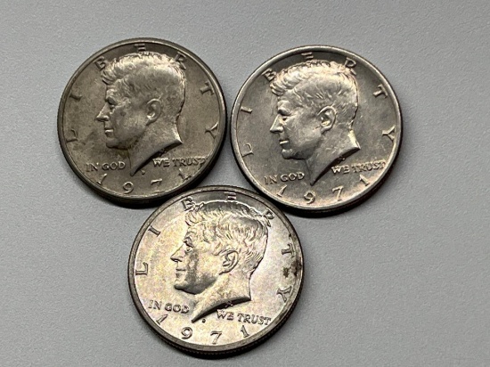 Half Dollar, 2-1971 D, 1971 (3 total)