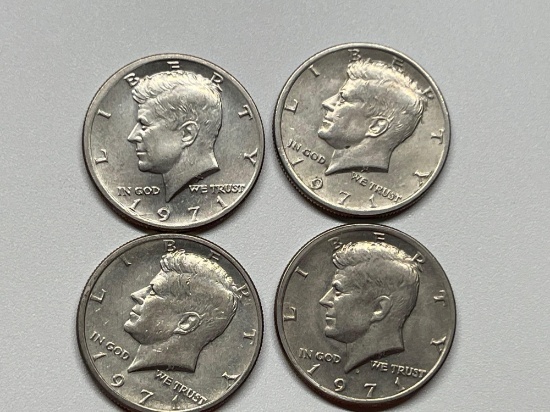 Half Dollar, 1971, (4 Total)