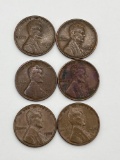 Cent, 1936, 1919, 1941, 1955, 1952 D, 1955 D, (6 Total)