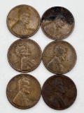 Cent, 1944, 1945,1946 S, 1950 D, 1956, 1949 D, ( 6 Total)