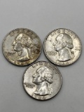 Quarters, 1964, (3 Total)