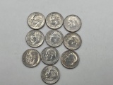 Dimes, Mixed Dates, Many AU, (10 Total)