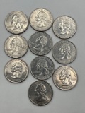 Quarters, Statehood, Maryland 2000 D, AU, (10 Total)