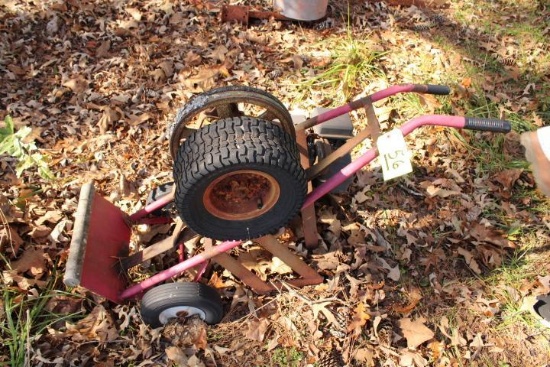 Homemade hand cart with engine