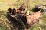 Cart with old tractor parts