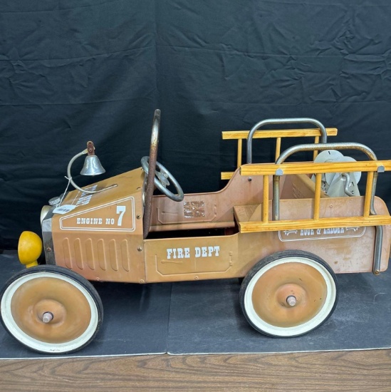 American Retro Pedal Powered Fire Truck