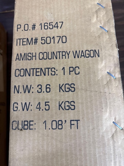Amish Country Wagon, Unassembled