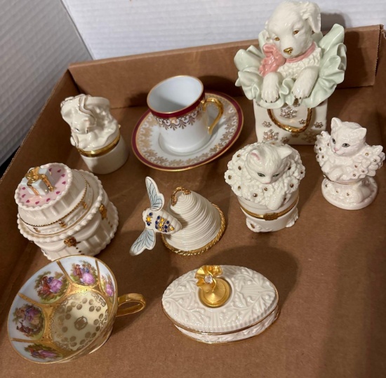 Lenox Trinket Boxes, Cup and Saucer, Etc.