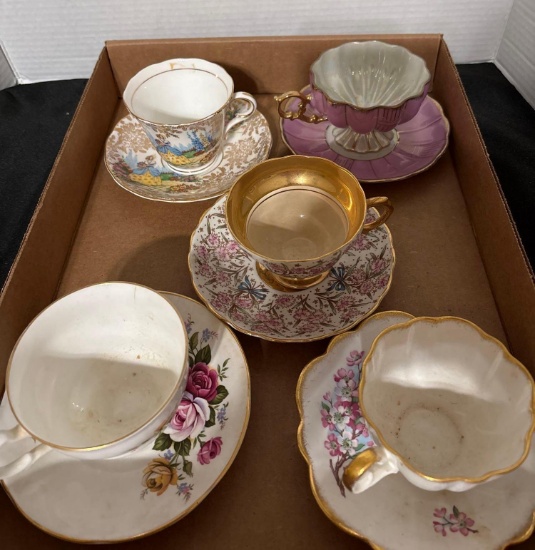 Cups and Matching Saucers, Most are Bone China