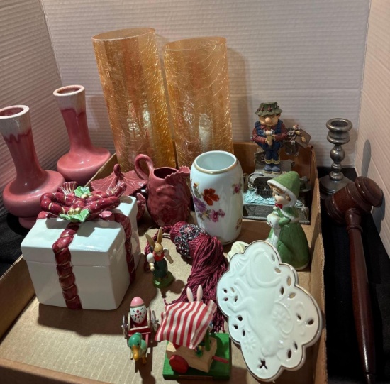 Lot Misc. Items, Fisherman Figurine, Etc.