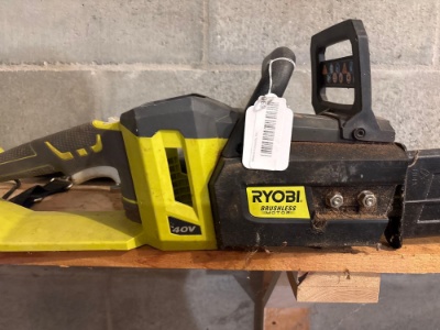 Ryobi 40 Volt Chain Saw W/Charger