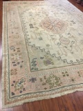 Antique Oushak Turkish Rug 12.2 x 8.7 #4870-558