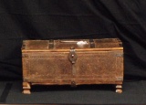 Antique Footed Dowry Chest 15x11x6.75